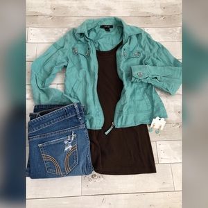 ⭐️ distressed cargo jacket